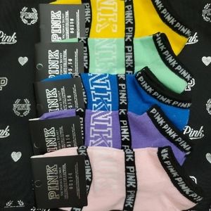 💕5/$20 Victoria's Secret Pink Low Cut Socks